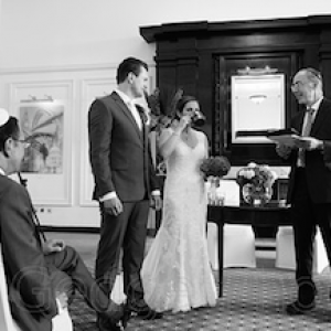 mixed-faith wedding presided over by a civil celebrant