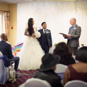 same-sex wedding with civil celebrant