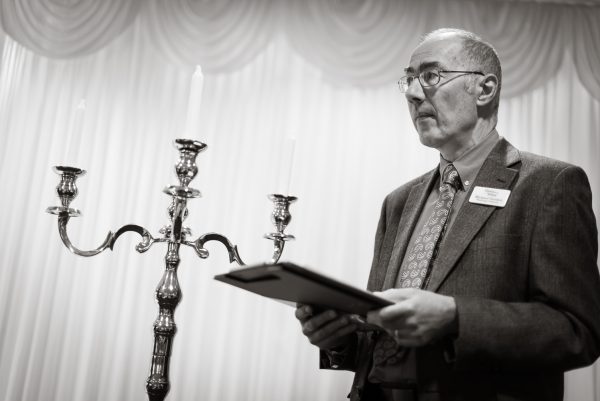 Civil celebrant officiating at a civil ceremony