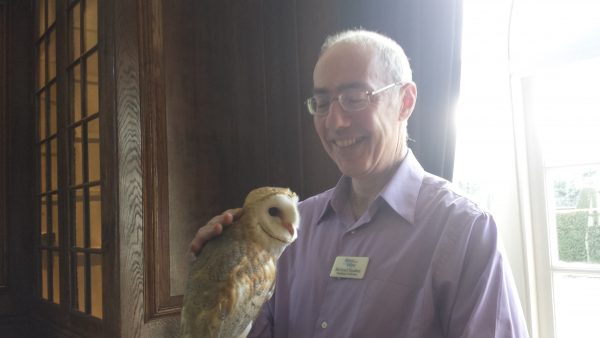 Civil celebrant and friend at wedding rehearsal